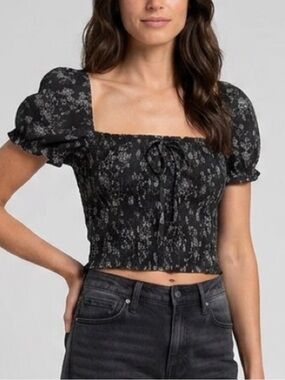 WILFRED | Smocked Floral Blouse Sz M